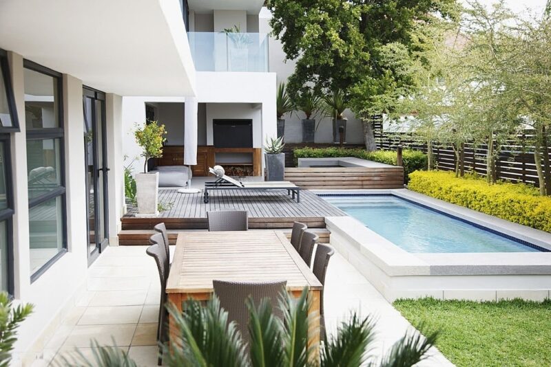 luxury concrete pool